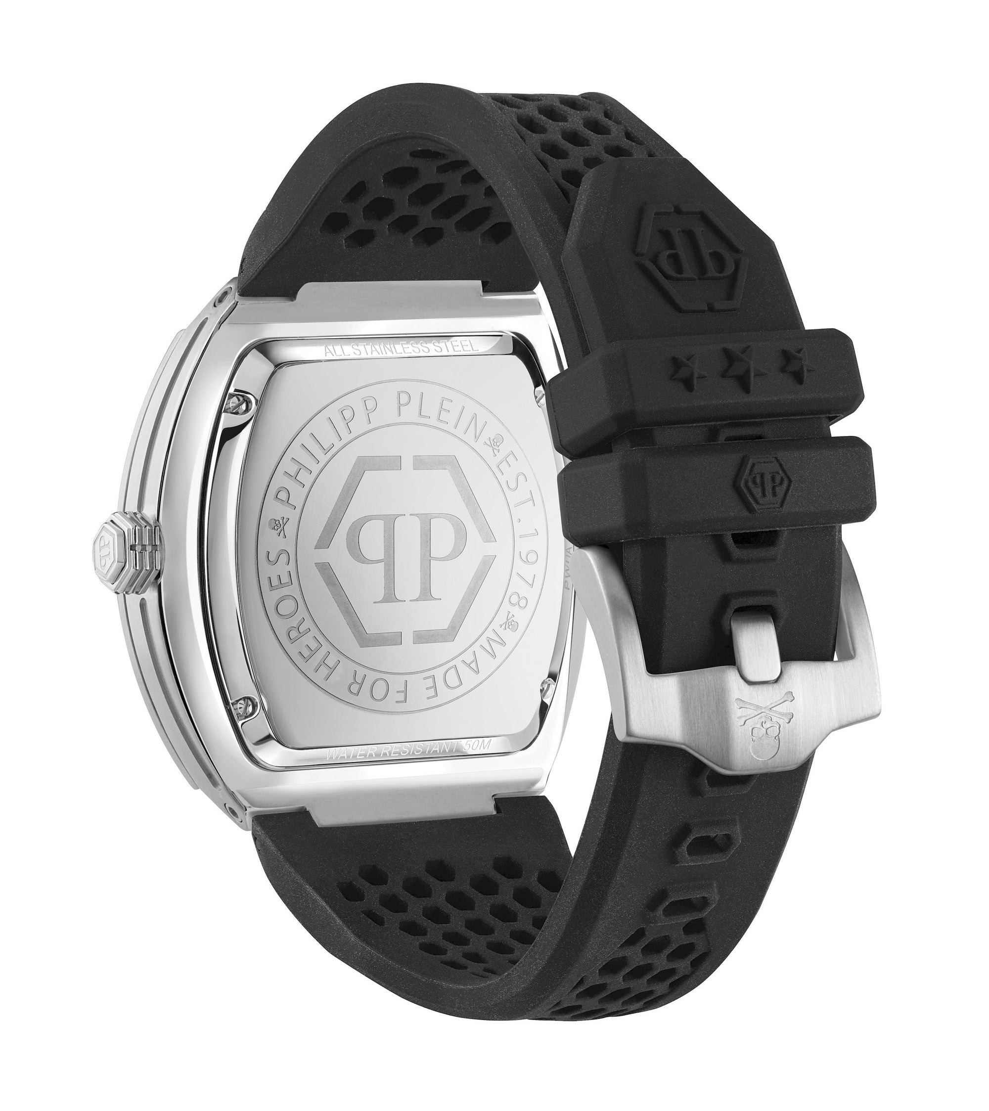 THE HEXAGON PHANTOM 44MM Black / Polyurethane Black Dial
