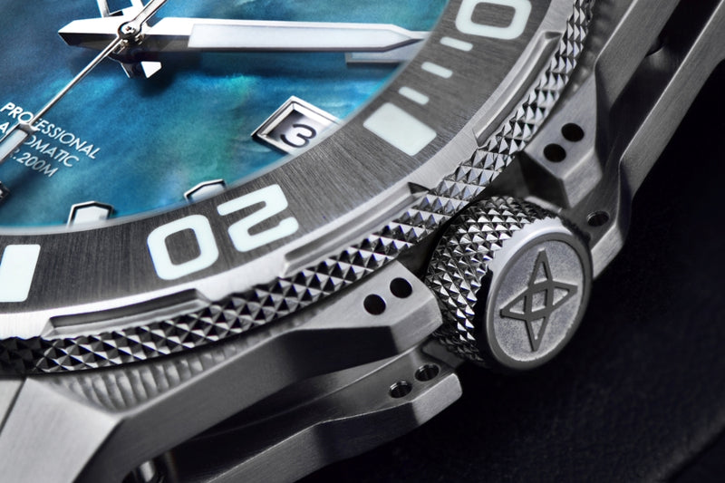 Silverjet AM/PM NH37 Automatic Black Mother of Peal Dial | Black Mother of Pearl Dial