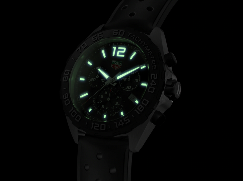 Formula 1 Quartz Black Dial, Black Bezel, Chronograph, Racing Strap | Black Dial