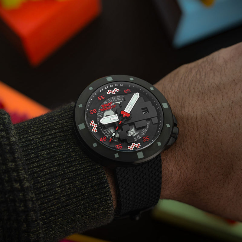Cassini Automatic Space Invaders Limited Edition Black & Red / Black | Black Dial