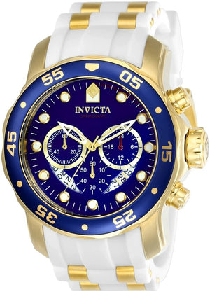 Pro Diver SCUBA Chronograph Blue Dial / Gold-Tone Steel - White Silicone Band