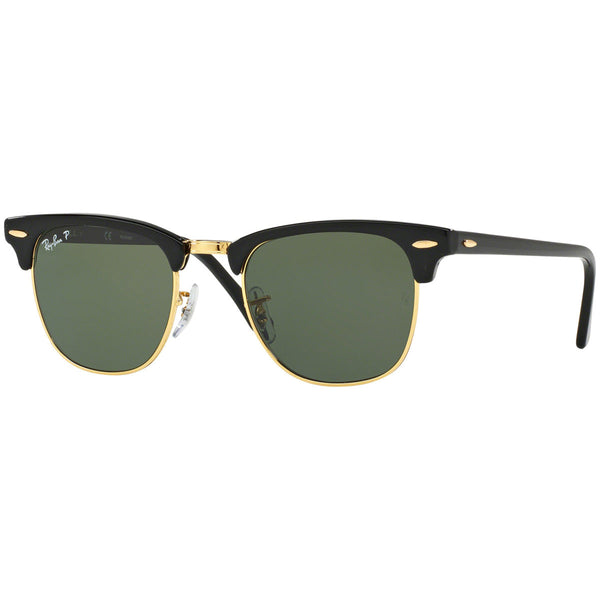 CLUBMASTER CLASSIC UNISEX / BLACK - CRYSTAL GREEN POLARIZED