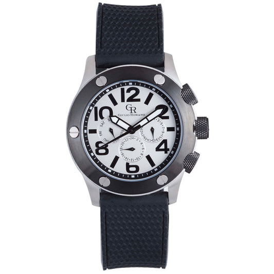 Men's Piemonte Luminous Dual-Time Day-Date Watch | Silver Dial
