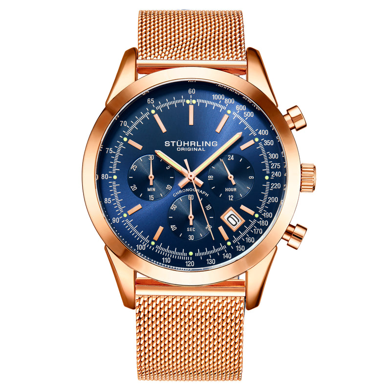 Monaco Rose Gold Rose Gold/Alloy | Blue Dial