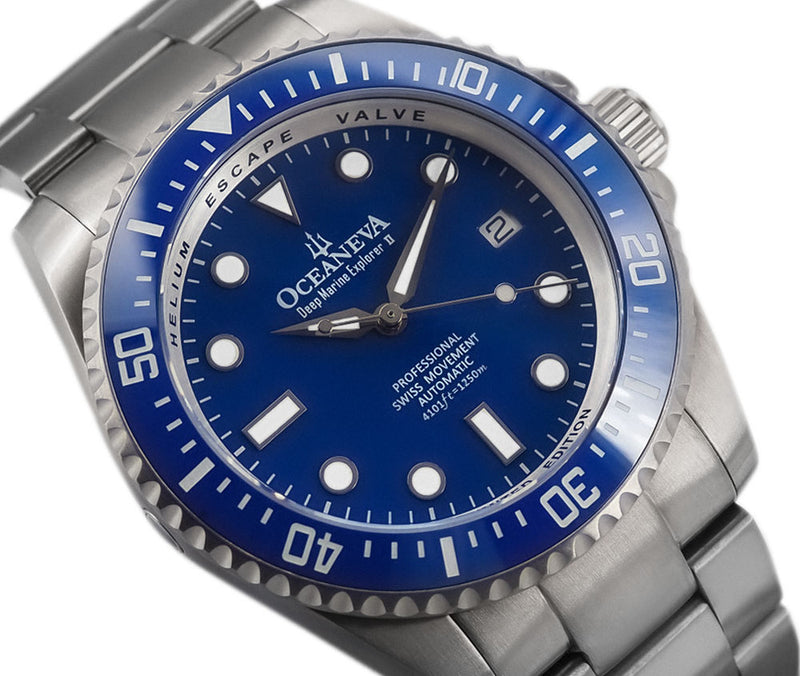 TITANIUM Swiss Automatic SW200 Deep Marine Explorer II