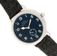 Northrop Wool-Overlaid Leather-Band Watch - Charcoal/Navy | Navy Dial