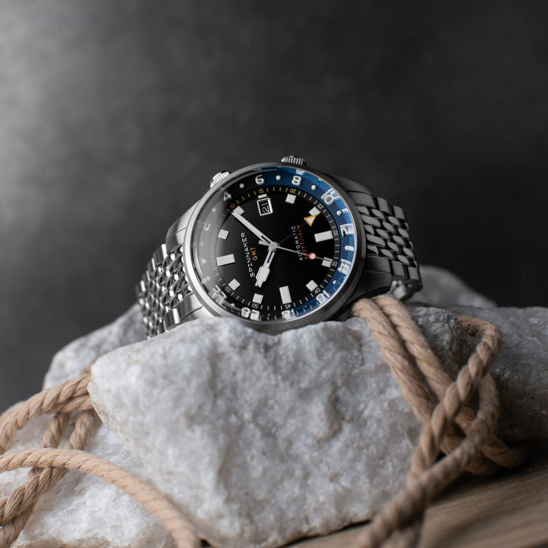 Bradner GMT Automatic Black / Stainless Steel | Black Dial