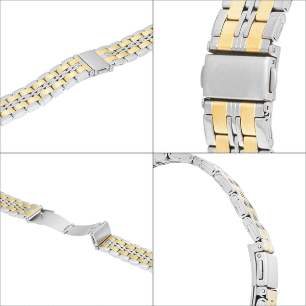 MET.615 | Jubilee Stainless Steel Watch Band 22mm / Two-Tone |  Dial