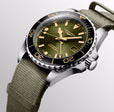 HYDROCONQUEST GMT Green / Fabric | Green Dial