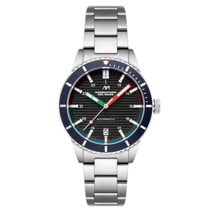 SCILLA AUTOMATIC BLACK / STAINLESS STEEL | Black Dial