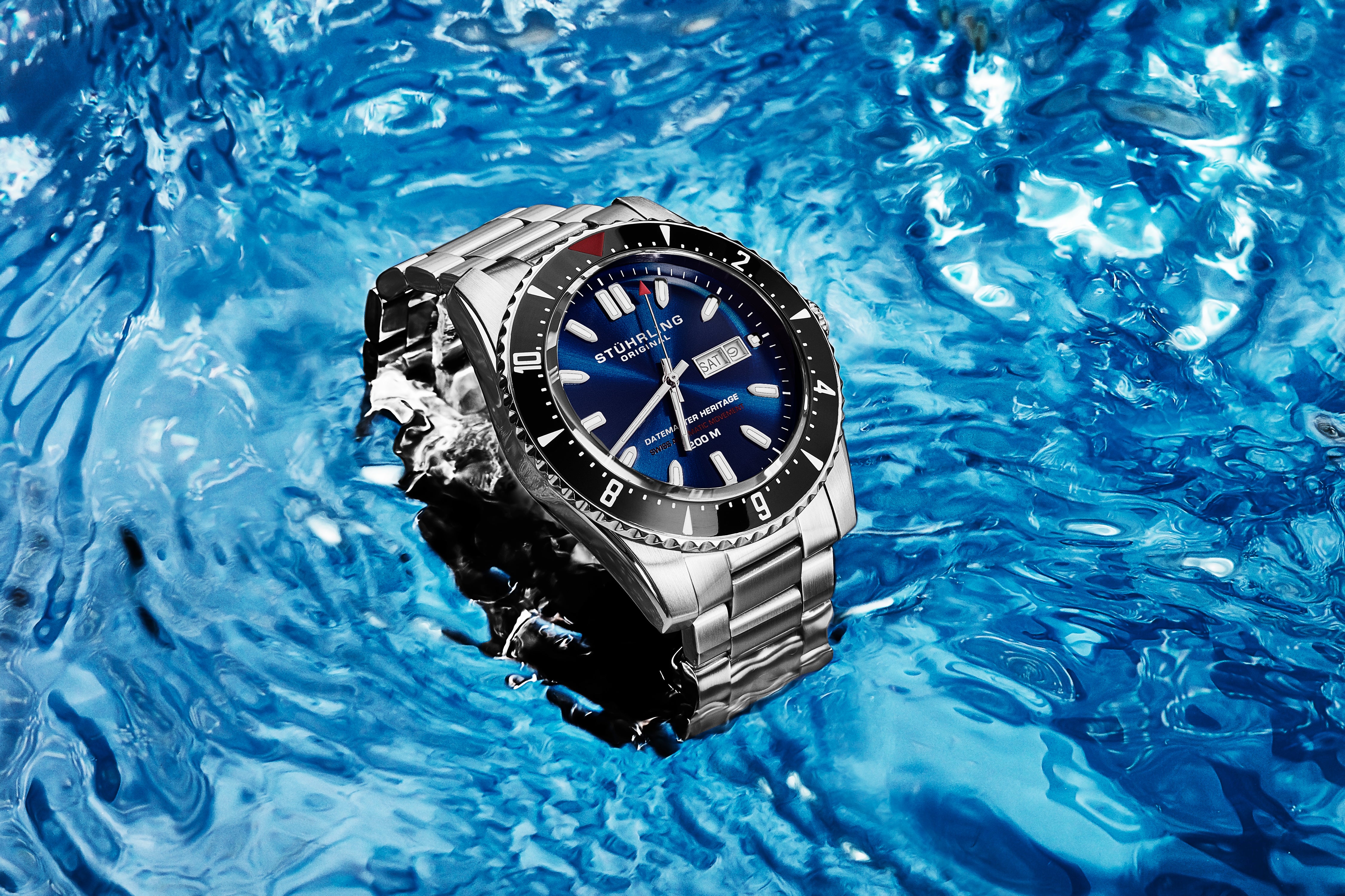Aquadiver 1004 Blue Silver/Stainless Steel | Blue Dial – Watch Gang