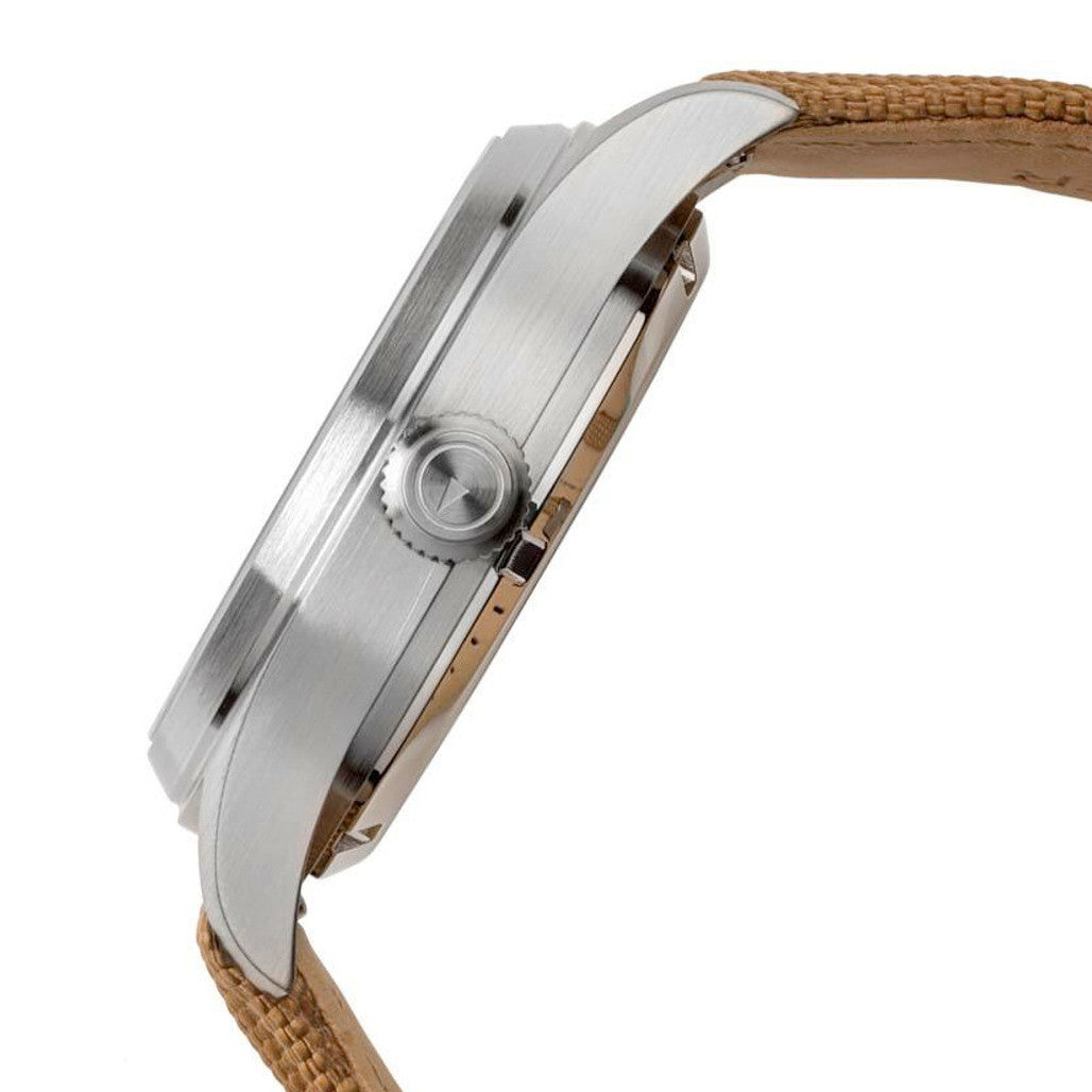Islander Mitchel "DAY-T" Automatic Field Watch with White Dial and Day-Date Display