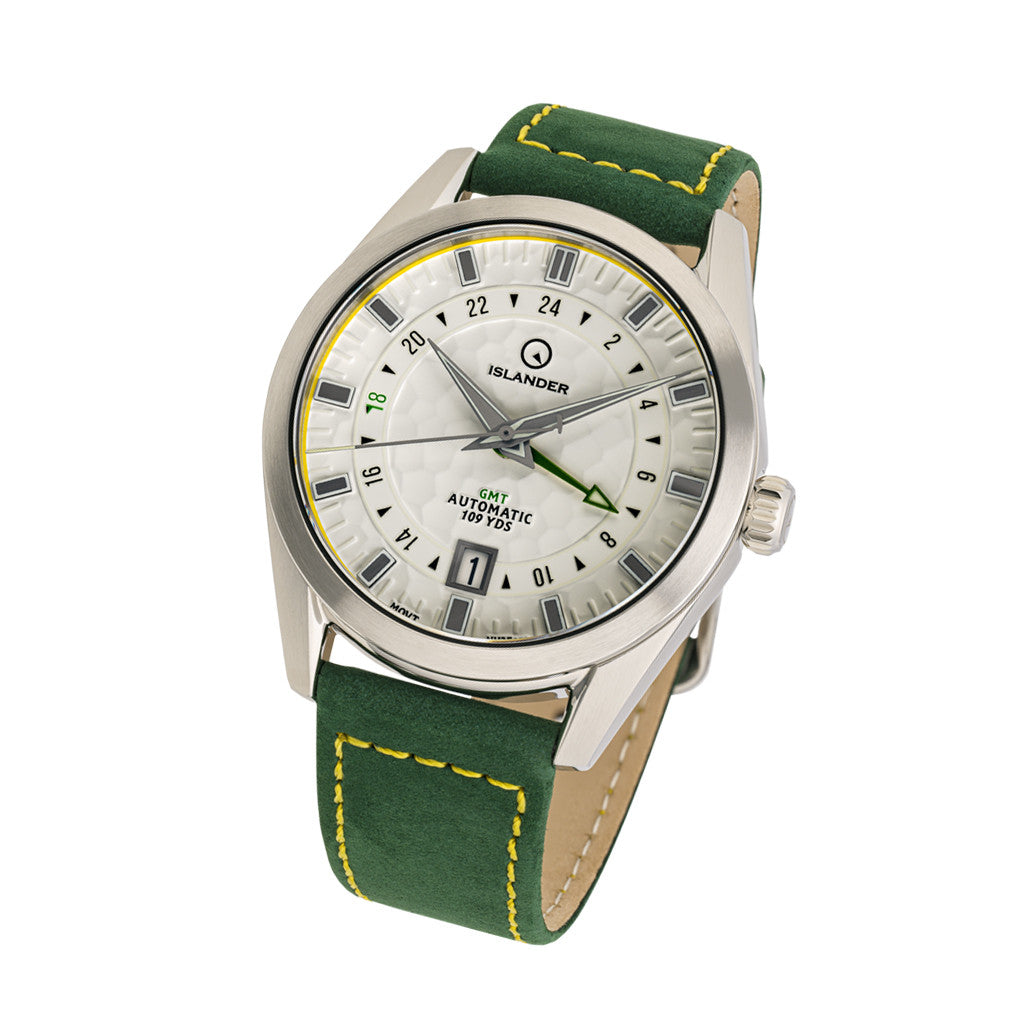Islander Melville GMT with White "Golf Ball" Hammer Dial