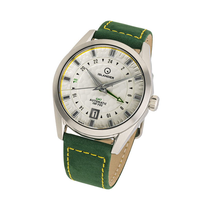 Islander Melville GMT with White "Golf Ball" Hammer Dial
