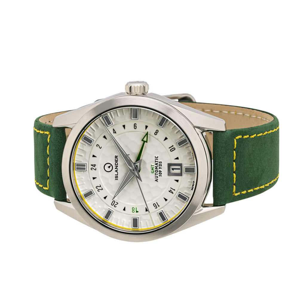 Islander Melville GMT with White "Golf Ball" Hammer Dial