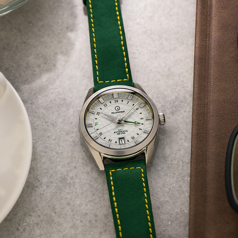 Islander Melville GMT with White "Golf Ball" Hammer Dial