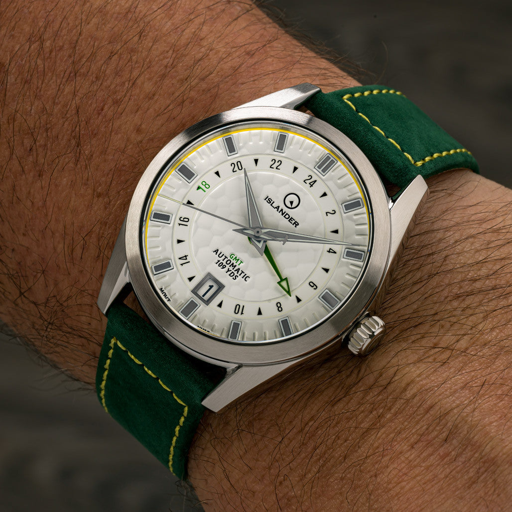 Islander Melville GMT with White "Golf Ball" Hammer Dial