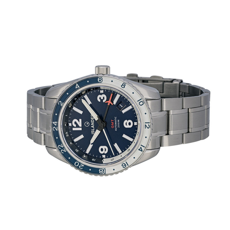 Islander Republic Traveler GMT Watch with Blue Dial