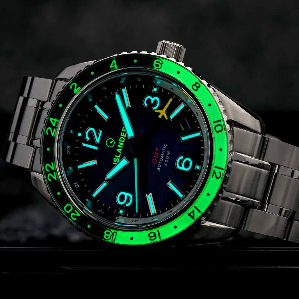 Islander Republic Traveler GMT Watch with Blue Dial
