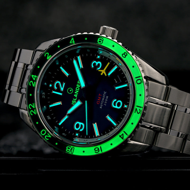 Islander Republic Traveler GMT Watch with Blue Dial