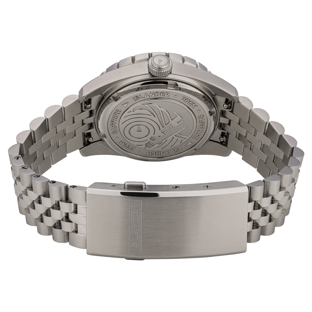 Islander Saltaire 38mm Solar Dive Watch with Pure White Dial