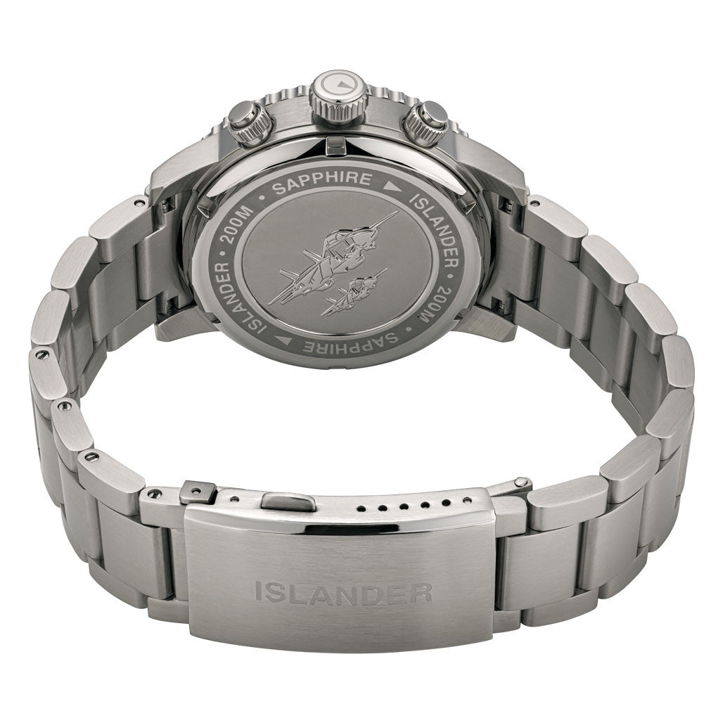 Islander Calverton Flight Chronograph Alarm Watch with Blue Dial