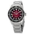 Islander Bayport Automatic Dive Watch with Maroon Wave Dial