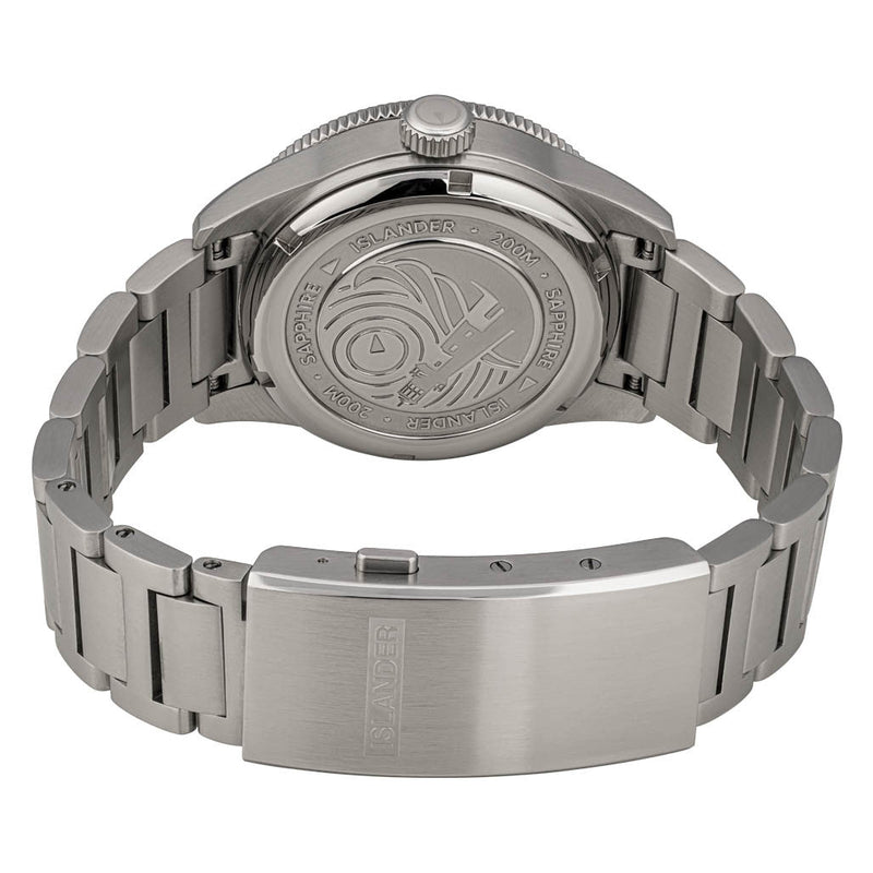 Islander Bayport Automatic Dive Watch with Maroon Wave Dial