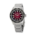 Islander Bayport Automatic Dive Watch with Maroon Wave Dial