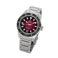 Islander Bayport Automatic Dive Watch with Maroon Wave Dial