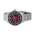 Islander Bayport Automatic Dive Watch with Maroon Wave Dial