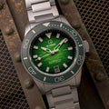 Islander Bayport Automatic Dive Watch with Green Wave Dial