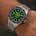 Islander Bayport Automatic Dive Watch with Green Wave Dial