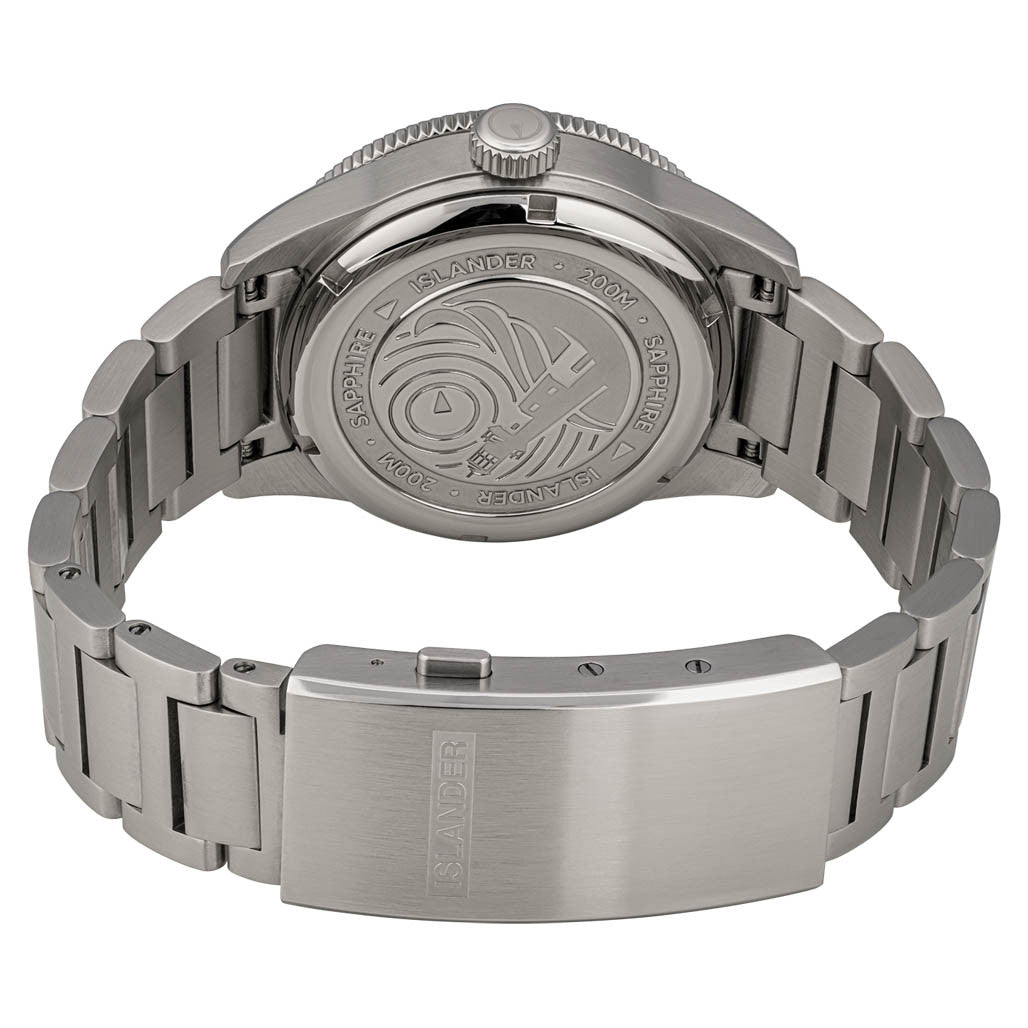Islander Bayport Automatic Dive Watch with Green Wave Dial