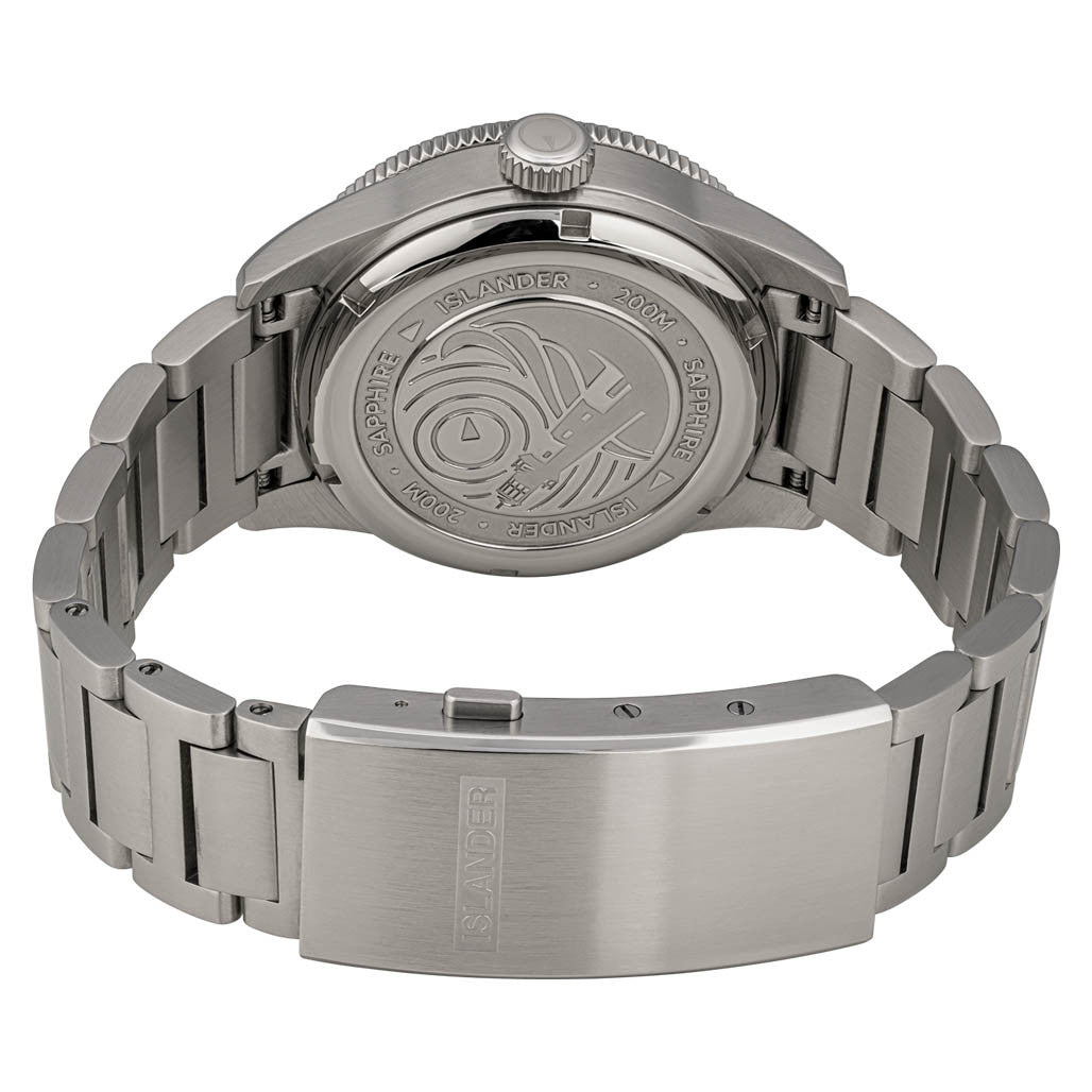 Islander Bayport Automatic Dive Watch with Warm Grey Wave Dial