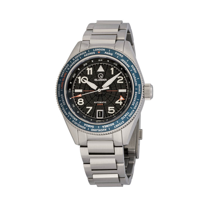 Islander Calabro GMT World Time Automatic Watch with Anthracite