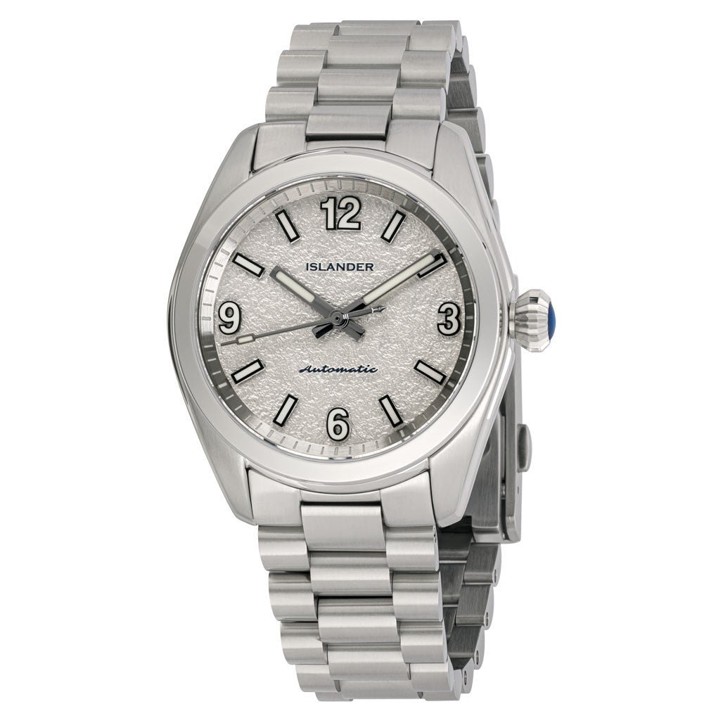 Islander Brookville Calligraphy Edition Watch with Silver Parchment Dial