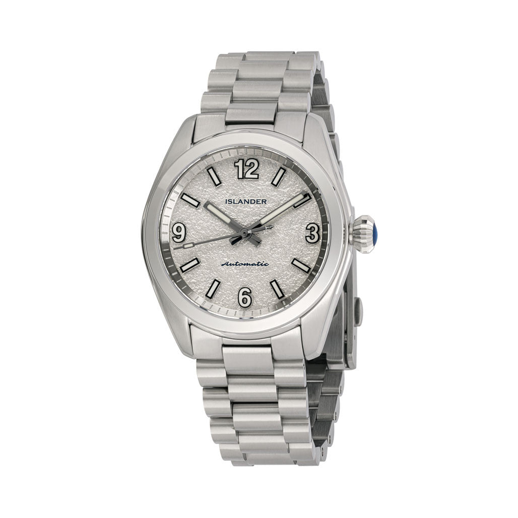 Islander Brookville Calligraphy Edition Watch with Silver Parchment Dial