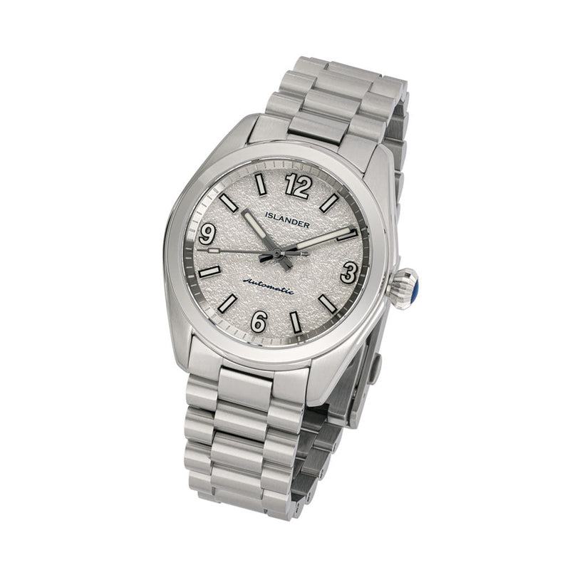 Islander Brookville Calligraphy Edition Watch with Silver Parchment Dial