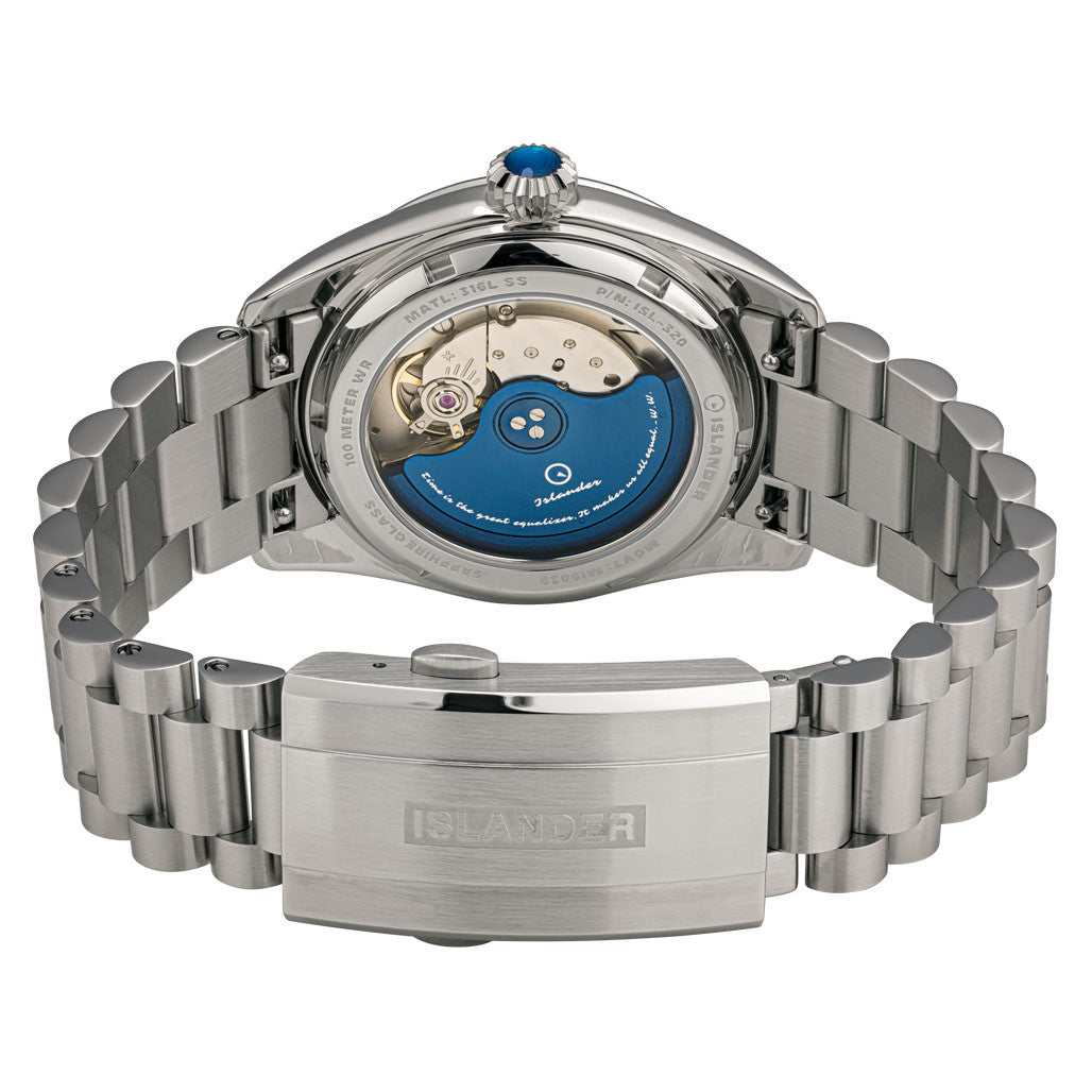 Islander Brookville Calligraphy Edition Watch with Silver Parchment Dial