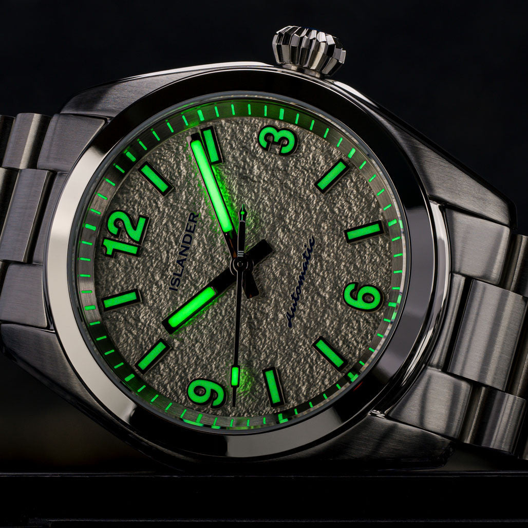 Islander Brookville Calligraphy Edition Watch with Silver Parchment Dial