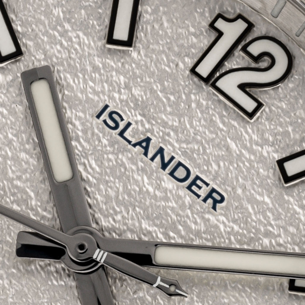 Islander Brookville Calligraphy Edition Watch with Silver Parchment Dial