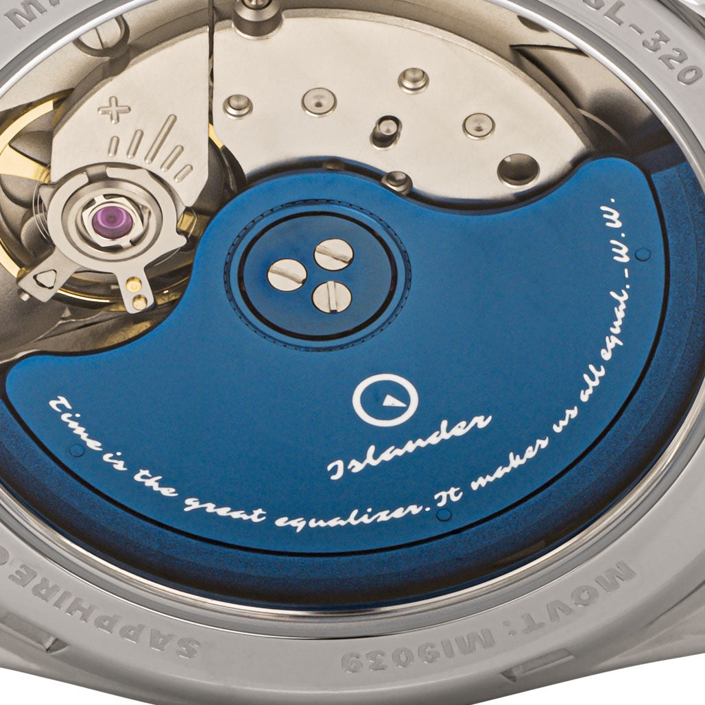 Islander Brookville Calligraphy Edition Watch with Lavender Parchment Dial