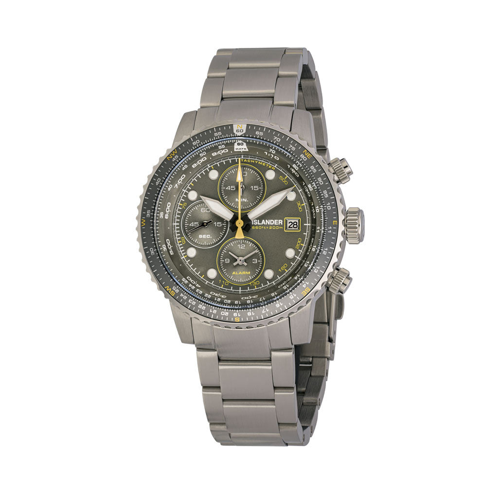 Islander Calverton Flight Chronograph Alarm Watch with Grey Dial