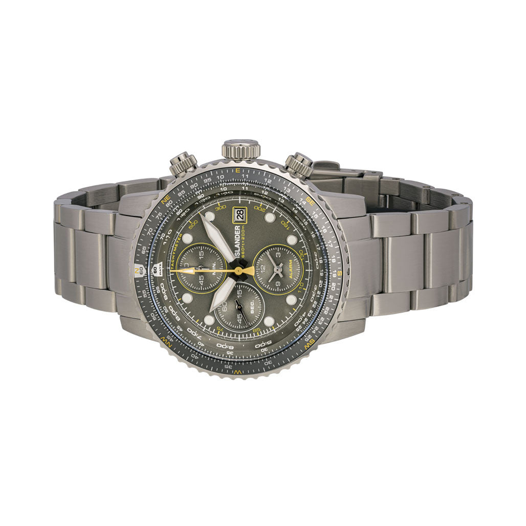 Islander Calverton Flight Chronograph Alarm Watch with Grey Dial