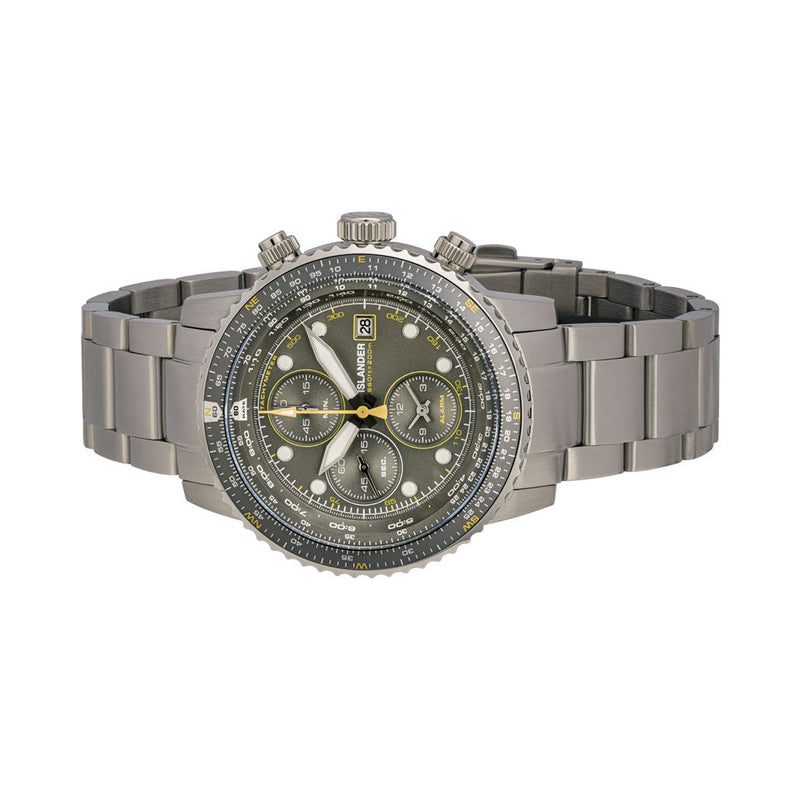 Islander Calverton Flight Chronograph Alarm Watch with Grey Dial