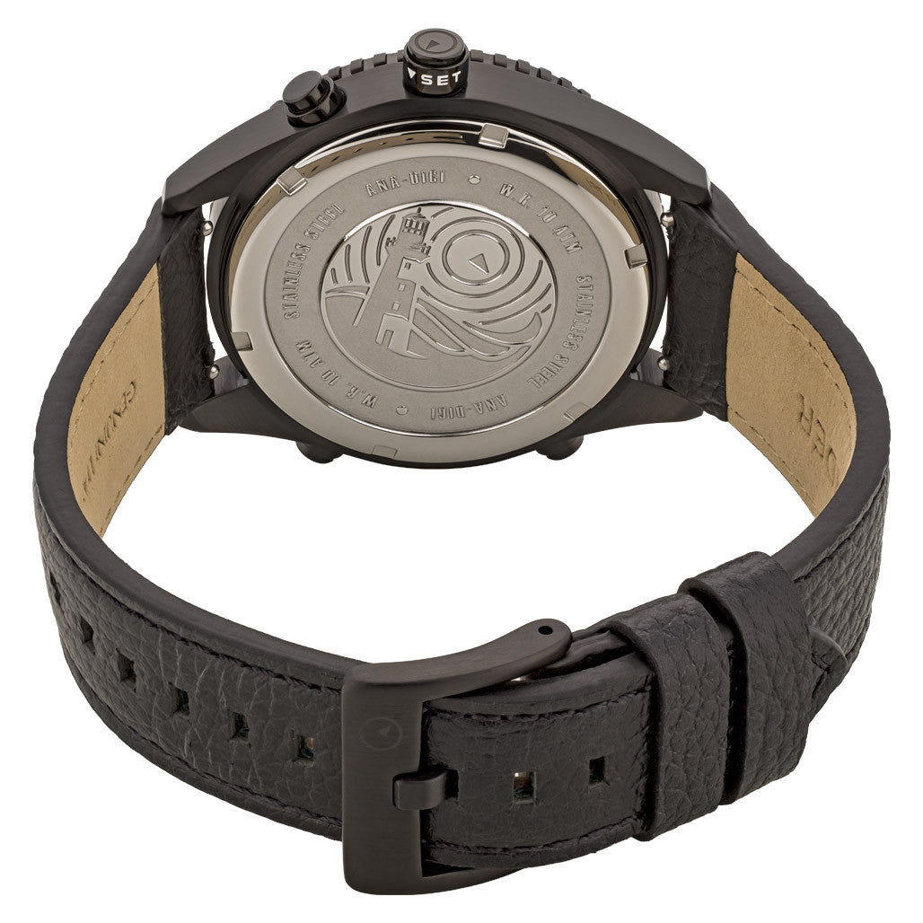 Islander Rocky Point PVD Analog-Digital Watch with Black Dial