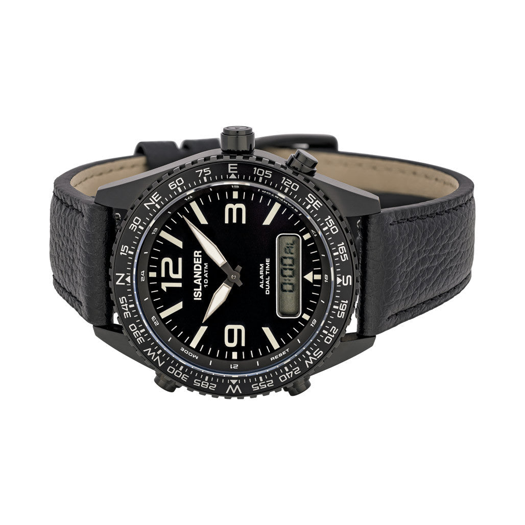 Islander Rocky Point PVD Analog-Digital Watch with Black Dial