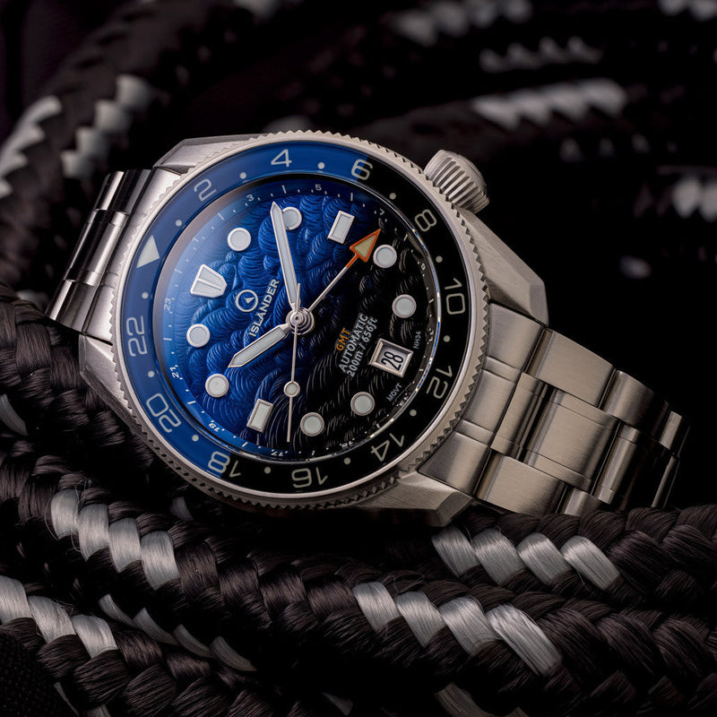 Islander JFK Automatic GMT Watch with Batman Dial