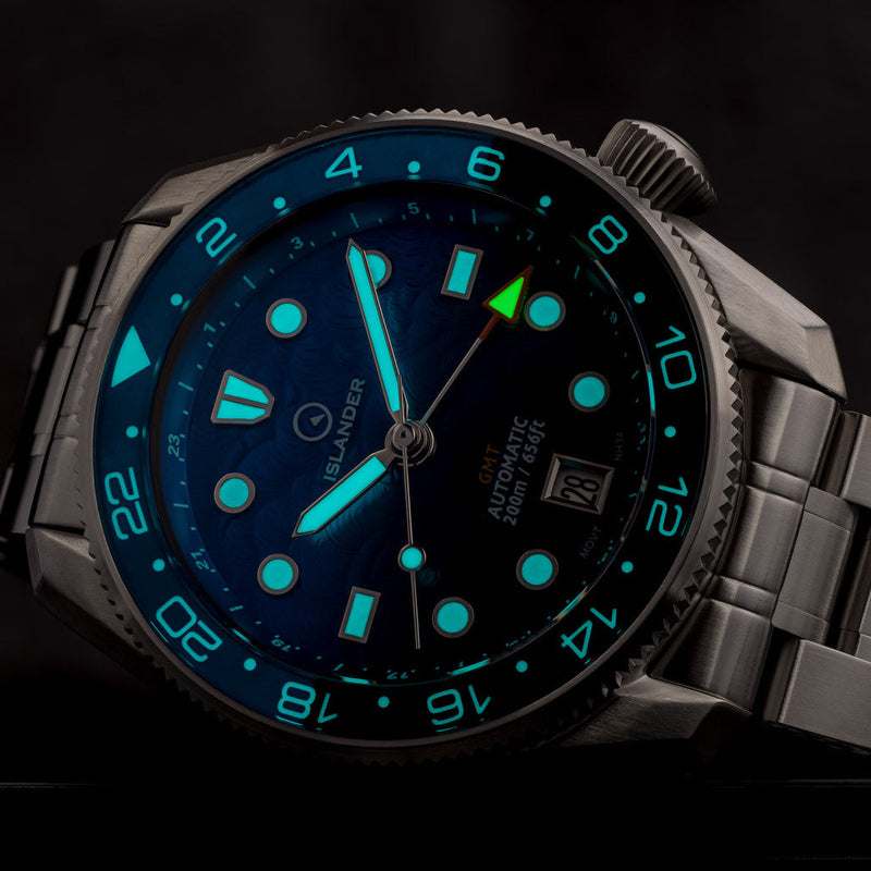 Islander JFK Automatic GMT Watch with Batman Dial